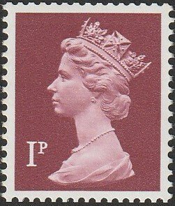 Great Britain #MH32 1979 1p Crimson QEII Machin Head MNH-VF.