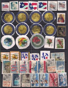 USA Selection of 42 used stamps ( 202 )