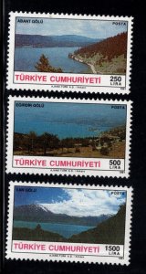 TURKEY Scott 2499-2501 MNH** 1991 Lakess stamp set