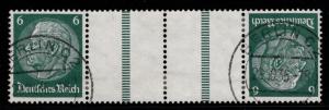 Germany Scott # 419 (2), 2 labels, used, tete beche, Mi# KZ22.1