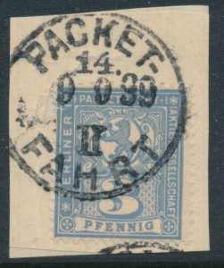 Berlin Private Post Town Local Mi B65, B67 & B69 USED on pieces