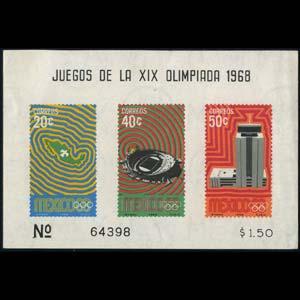 MEXICO 1968 - Scott# 998a S/S Olympics LH