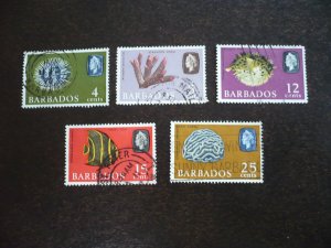 Stamps - Barbados - Scott# 270-271,274-276 - Used Part Set of 5 Stamps