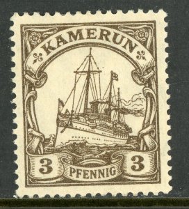 Cameroun 1900 Germany 3 pfg Yacht Ship Unwatermark Scott # 7 Mint E546