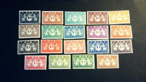 French Guiana Sc# 173-191 Complete Set MH