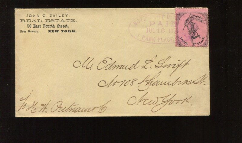 20L56 BOYD'S CITY DISPATCH Used Stamp on Nice Cover (LV 1357)