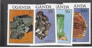 Uganda, 600,603-05, Minerals Singles, **MNH**