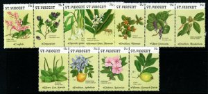 ST.VINCENT SG1953/64 1992 MEDICINAL PLANTS MNH 