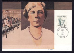 US 1868 Lillian M Gilbrath Fleetwood Unicover Maxi Card U/A FDC