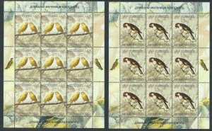 Republic of Macedonia 2015 Birds Set of 2 sheetlets MNH