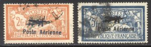 FRANCE #C1-2 Used - 1927 Airmail Set