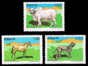 Brazil #1367-1369 Domestic Animals Set of 3; MNH (14.00)