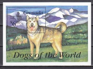 Grenada, Scott cat. 2169. Alaskan Malamute Dog s/sheet.