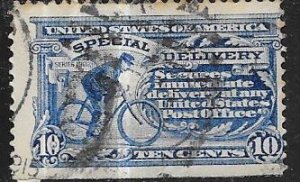 US#E11  $0.10  Messenger on Bicycle (U)  CV$0.75