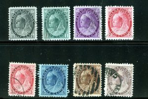 Canada #74-80 & #83 (CA087) Queen Victoria issues 1898-1902, Used,F-VF CV$96.60