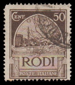 ITALY - RHODES STAMP 1929. SCOTT # 20. CANCELLED. # 2