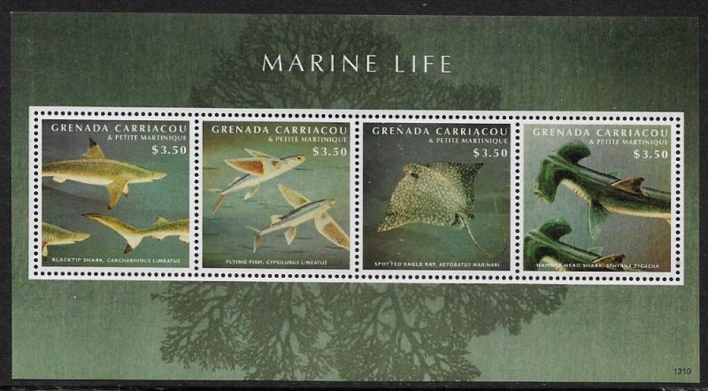 Grenada, Grenadines #2844 MNH S/Sheet - Marine Life