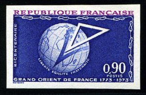 France, 1950-Present #1368 (YT 1756) Cat€27, 1973 Freemasons of France, imp...