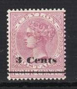 Ceylon - 1892 QV 3c on 4c Sc# 155 - MH (8706)