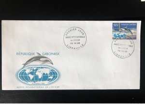 Gabon 1998 Mi. 1429 FDC International Year of the Ocean Jahr Dolphin RARE!