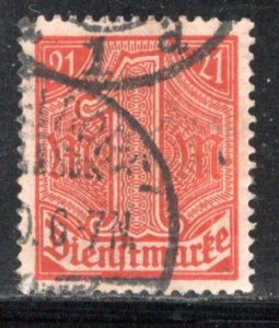 Germany Reich Scott # OL15, used, Mi # D22, exp h/s