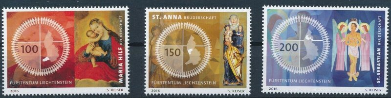 [I1199] Liechtenstein 2016 Religion good set of stamps very fine MNH