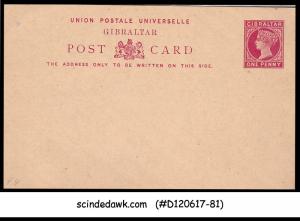 GIBRALTAR - 1d QV UPU POSTCARD - MINT ID:B48