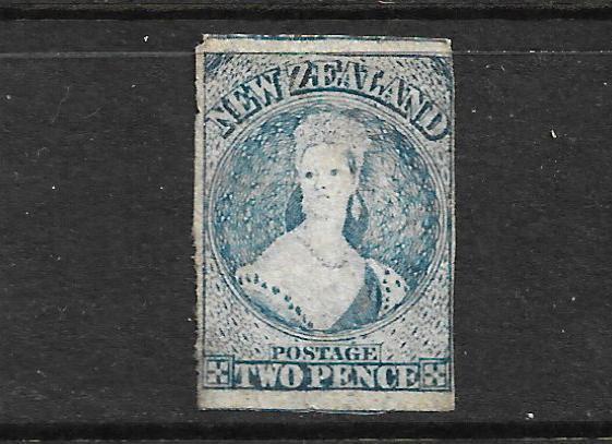 NEW ZEALAND 1862-64  2d  DULL  BLUE    FFQ  IMPERF MNG  CP A2D14  SG 38