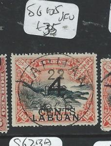 LABUAN (P2207B) 4C/12C CROCODILE  SG105  VFU 