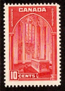 241 Scott, Canada, 10c MLHOG, F, 1938 Pictorial, Memorial Chamber