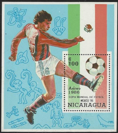 Nicaragua #1514 MNH Soccer Souvenir Sheet