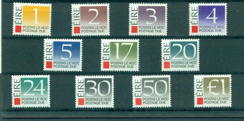 Ireland - Sc# J37-47. 1988 Postage Dues. MNH Complete. $22.50.