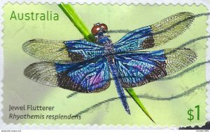 AUSTRALIA 2017 $1 Multicoloured, Stamp Collecting Month-Jewel Flutterer Micro...