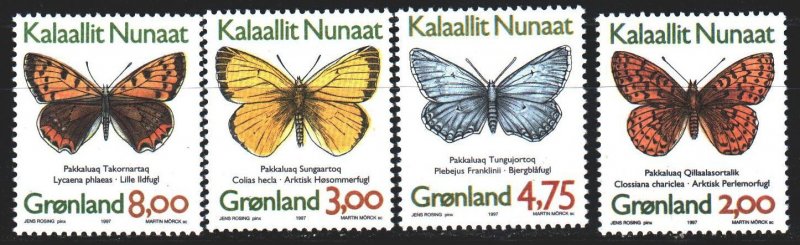 Greenland. 1997. 301-4. Butterflies. MNH.