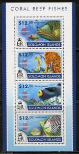 SOLOMON ISLANDS 2015 CORAL  REEF FISH  SHEET   MINT NH