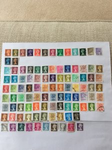 Great Britain  Definitive Machins  x100 lot C