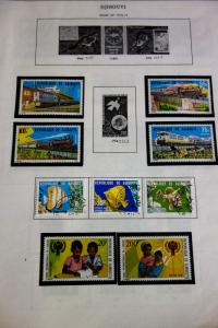 Djibouti Stamp Collection Housed on Scott Pages