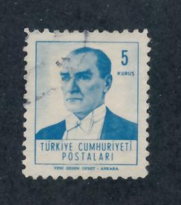 Turkey 1961 Scott 1526 used - 5k, Kemal Ataturk 