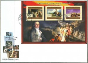 GUINEA 2012 SPANISH  MASTERS FRANCISCO de GOYA  SHEET FIRST DAY COVER