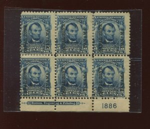 Canal Zone 6 Lincoln Overprint Mint Plate Block of 6 Stamps (Stock  By 702)