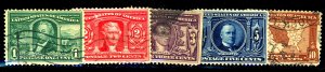 U.S. #323-327 USED MIXED CONDITION