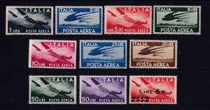 1945-47 - ITALY - AIR MAIL- SC# C106-C115 - MNH**
