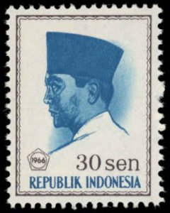 INDONESIA Sc 676 VF/MNH - 1966 30s President Sukarno