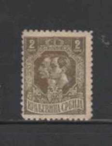 SERBIA #156 1918 2p KING PETER & PRINCE ALEXANDER MINT VF LH G.D O.G