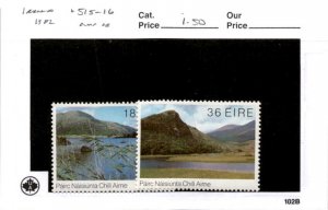 Ireland, Postage Stamp, #515-516 Mint NH, 1982 Killarney Park (AB)