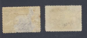 2x Canada Stamps #158-50c Bluenose #159-$1.00 Parliament Guide Value = $100.00