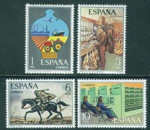 Spain Scott 1954-7 MNH**  Postal Service stamp set 1976