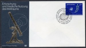 United Nations 1982 - New York - Exploration Uses of Outer Space - FDC