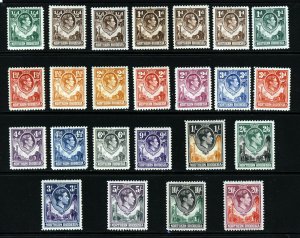 NORTHERN RHODESIA KG VI 1938-52 Full Giraffe & Elephants Set SG 25 to SG 45 MINT