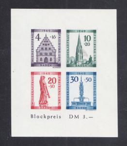 Germany (Baden) Scott #5NB8b S/Sheet MNH